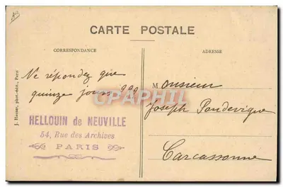 Monoplano Antoinette - pilotado pelo Capitão Burgeat — J. Hauser, fot.-editor, Paris — Verso