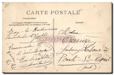 Đường đua Hàng Đông Hàng Không — Leblanc bay qua Tháp Eiffel như một người chiến thắng — Tháng 8 năm 1910 — Mặt sau