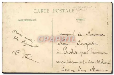Widok na Mont St-Michel, dzielnicę poza murami Briffoux oraz północną część miasta — Toul Pittoresque — Zabroniona reprodukcja — n°6 — Rewers
