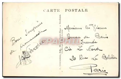 Arcachon (Gironde) — Casino da Praia — editor L. Chatagneau, n° 1004 — Verso