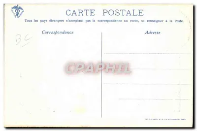 Circuito Europeu — Biplano Bristol em voo completo sobre Londres — Tabuteau — Editor: Imp. G. Chaput & Cie, Paris — Verso