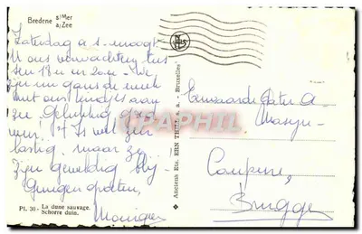Bredene s/Mer — Duna selvaggia — Antichi Ets. ERN THIL s. a. - Bruxelles — Verso