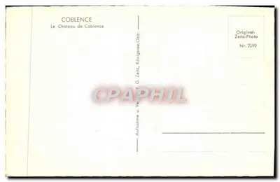 Koblenca — Zamek w Koblenca — Fot. F. G. Zeitz Nr. 2290 — Rewers