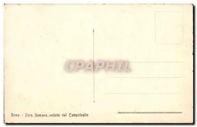 Roma - Foro Romano visto desde el Campidoglio — editor desconocido, número de serie no visible — Reverso