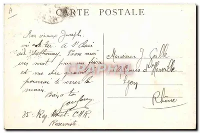 Bréguet XIV em voo — Bron-Aviation — Bonnard fot., Loyettes — Verso