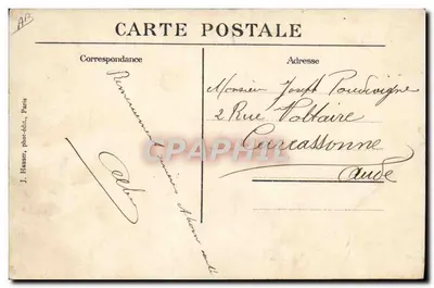 Monoplan Nieuport 1501, pilotado por Weymann — J. Hauser, Paris, n° de série 1501 — Verso