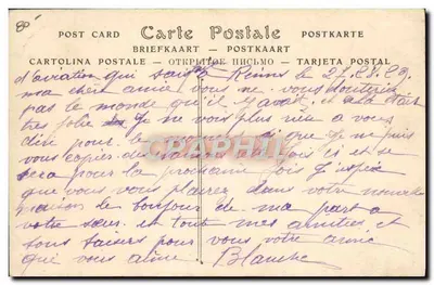 2e Grote Week van de Luchtvaart van de Champagne — Een vliegtocht van BATHIAAT op een dubbelvleugelig Bréguet, motor Renault, 50 HP — Michaud, Reims — Achterkant
