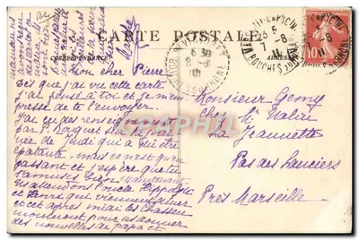 Parc Borély - Marseille-Aviation — Cheuret em pleno voo — Verso