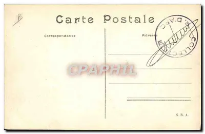 Aviador Esnault-Pelterie — decolagem do avião REP.2 — editor S.R.A. — Verso