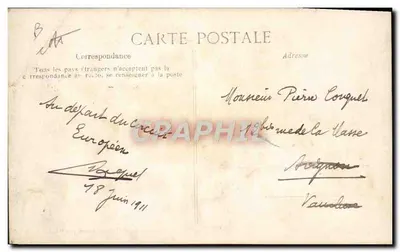 Aviação — Latham sobre sua Antoinette — editor ELD — Verso