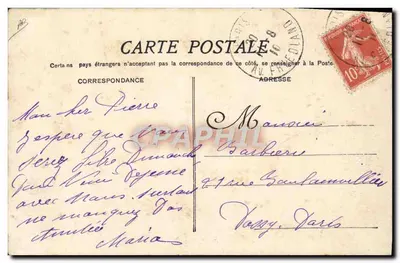 Avião Metrot sobre Biplano Vossin Frères — F.F. Paris — Verso