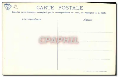 기버트의 유톨레 도착 — 유럽 순회 1911년 6월-7월 — 모노플랜 레프 — 출판사: IMP. D. CHAPIT & Cie, 파리 12 루 투르넬 — 뒷면