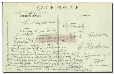 Arras — Hotel de la Ciudad visto desde la Rue Saint-Géry — Bombardamientos del 6, 7 y 8 de Octubre de 1914 — F. Ruff — Reverso