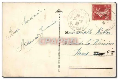 Berck-Plage — Villas de l'Espalanade i plaża — Widok z morza — Rewers