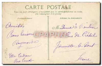 Berck-Plage - La spiaggia davanti al Eden-Casino — editore L. V. & Cie, n. 12 — Verso