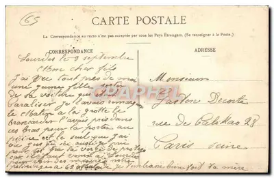 Lourdes — A Processão do Santo Sacramento — Os Pirineus, editor L.S. n°52 — Verso