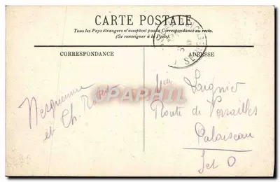 Lourdes — O Castelo e as Montanhas — Bilhete postal antigo n°15 — Verso