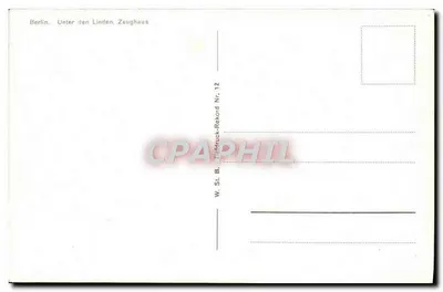 Berlin — Unter den Linden, Zeughaus — W. St. B. Tiefdruck-Rekord Nr. 12 — Rewers