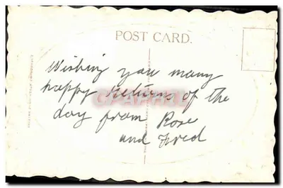 Flowered garden and house — birthday postcard for mother — n° 5502/6 — Back