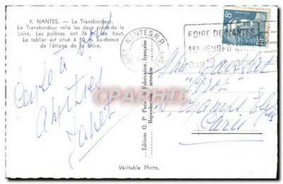 Nantes — Le Transbordeur — Wydawnictwo O. P. Paris — Rewers