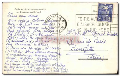 Kreścik i kamienica pamiątkowa — Hartmannswillerkopf — Colmar — Rewers
