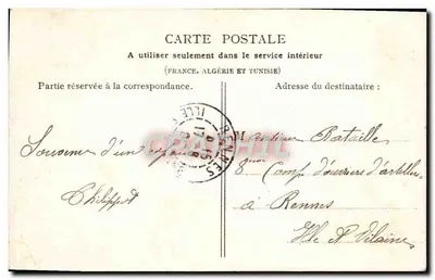 Verdun - A Prefeitura - Os Canhões de Honra de 1870 — R. Vacher, lib. em Verdun — Verso