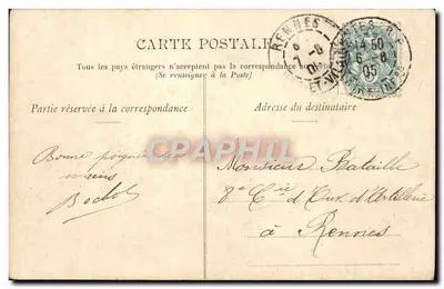 NANTES — El Palacio de Justicia — Brevet L. D. F. — Reverso