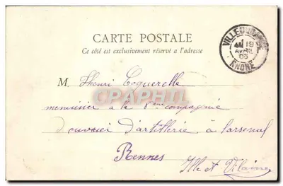 Lyon — As Faculdades (Pavilhão Central) — B. F., Paris, n° 640 — Verso