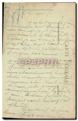 O vento do Vardar sobre o lago de Ostrovo — Macedônia 1916 — Reprodução n° 312 — Verso