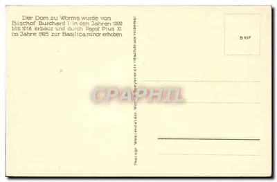 Worms-Dom — widok z lotu — Fotografia Westenfelder, Worms — Rewers