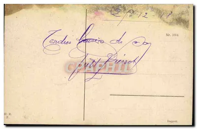 Mulino a vento — villaggio al crepuscolo — editore H. R. Z., n° 1004 — Verso