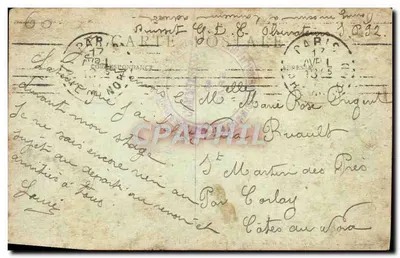 Arredores de PLAILLY — Castelo de Vallière (lado Sudeste), propriedade do Duque de Gramont — editor A. L. Robine, Paris — Verso