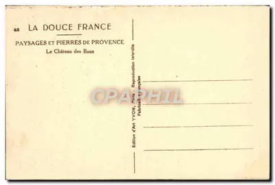 O Castelo dos Baux — Provence — Edição de Arte YVON — Verso