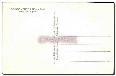 Dosson-Sieck (Finistère) — Efeito de onda — Edições de Arte 'W. W. O.' Paris — Verso