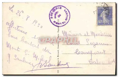 Mont-Saint-Michel — Krypta Aquilonu — Wydawnictwo A. Besnard, nr 46 — Rewers