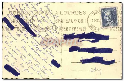 Lourdes - A Vale e o Gave — Verso