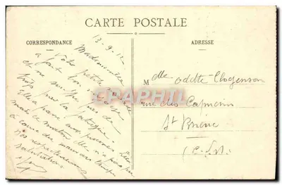 Stary Lourdes i Pireneje — widok panoramiczny — wydawca nieodczytelny — Rewers