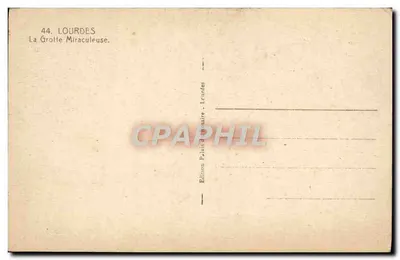 Lourdes — Grota cudowna — Wydawnictwo Palais d'Épaise - Lourdes — Rewers
