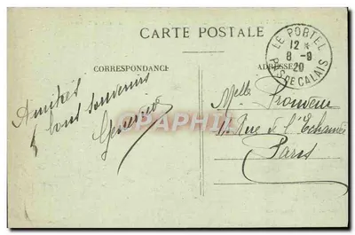 Le Portel (P.-de-C.) — A Praia com maré baixa — E.S. 782 — Verso