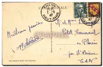 Thann — Widok ku Płaskowyżowi — Braun & Cie, wydawca, Haut-Rhin, nr 349 — Rewers