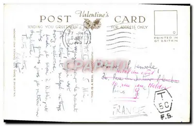Belfast Lough z Hazelwood — widok panoramiczny — Valentine & Sons Ltd, nr R. 5362 — Rewers