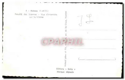 Rennes (Ille-et-Vilaine) — Ogólny widok rzeki Vilaine — Wydawnictwo Gaby — Rewers