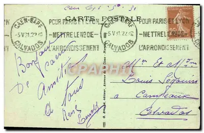 Caen — Le Lycée Malherbe — éditeur G. Arnaud, n° 158 — Verso