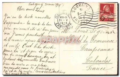 Genève - Pont des Bergues et le Grand Quai — éditeur Charnaux frères & Co., Genève, n°2 — Verso