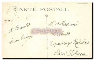 Menton — Wizja z Cap Martin — Nostan & Renaud, NICE, nr 39 — Rewers