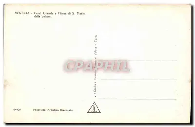 Venecia - Canal Grande y iglesia de la Salute — Gravina, Ediciones de Arte — Reverso