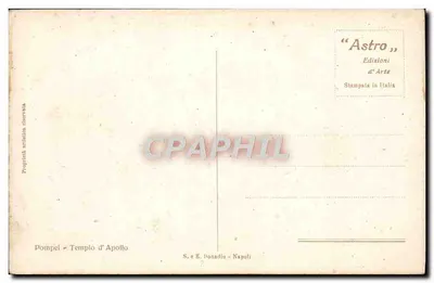 Pompei — Tempel van Apollo — Art Edities 'Astro' — Achterkant