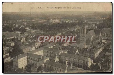 Troyes — Panorama Est (Vue prise de la Cathédrale) — Collection T. B.