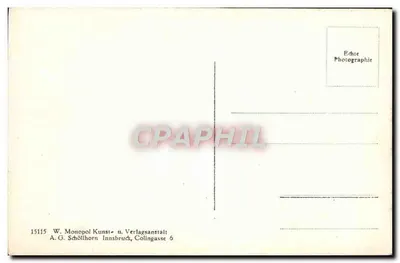 Bruck com a Nordkette da Montanha Isel Tirol — W. Monopol Kunst- u. Verlagsanstalt, n° 15115 — Verso
