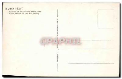Budapest — Rákóczi út e Erzsébet körút — Rotaphot, 1. t., Budapest — Verso
